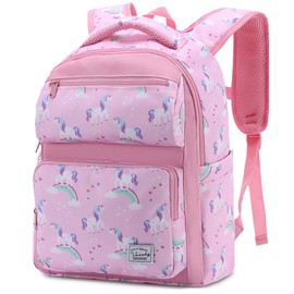 VASCHY Backpack, Kids, Kids, Girls, Kindergarten, Lower Grade, Elementary School, Excursion, Backpack, Cute, Bag, Gift, 2 Sizes, Includes Reflective Tape, pink unicorn-large