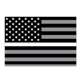 Magnet Me Up Thin White Line American Flag Magnet Decal, 4x6 Inches, Black, White, Heavy Duty Automotive Magnet for Car Truck SUV, in Support of All Emergency Medical Services