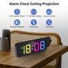 GuDoQi Projection Alarm Clock, Colorful LED Clock for Bedroom, Digital