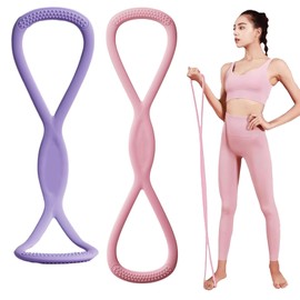 2 x Resistance Bands, Pull-Up Band in the Shape of 8, Fitness Bands for Finess Training, Gymnastics, Yoga, Pilates, Arm Trainer Resistance Bands, Fitness Resistance Bands - Home Fitness Yoga