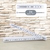 com-four® 5 x Plastic Folding Ruler - 2 Metre Folding
