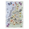 Fish Kiss® 16"x24" New Hampshire Map Dish Towel is of