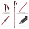 Collapsible Lightweight Aluminum Pole Hiking Stick Cane for Trekking Mountaineering