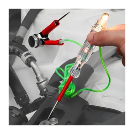 AICEL Automotive Test Light, 6-12-24V DC LED Circuit Tester, Premium Electric Voltage Tester with Long Wire, Heavy Duty Fuse Tester, Compatible for Car Sedan SUV RV Truck, Vehicle Accessories