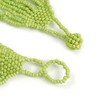 Avalaya Long Layered Multistrand Lime Green Glass Bead and Semiprecious