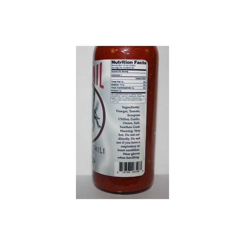 Scorpion Hot Sauce Red Tail Trinidad Moruga Chili Pepper Sauce