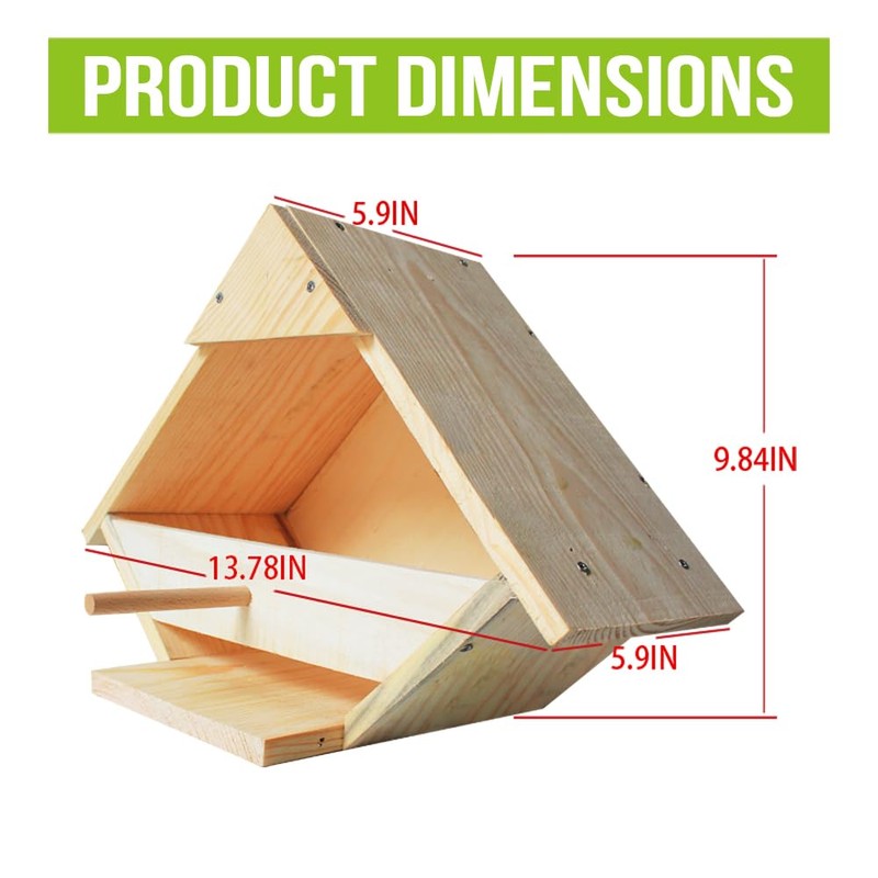 Weatherproof Cedar Dove Nesting Box - Outdoor Handmade Bird House