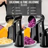 Zulay Kitchen Rotary Cheese Grater 5 Blade Cheese Shredder -