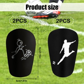 2 Pairs Mini Soccer Shin Guards, 3.15x1.97in Extra Small Football Shinguards Protective Shin Pads Shin Protection Equipment Accessories for Teenagers Kids Adults Boys Girls