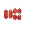 Generic Small Block Chevy Exhaust Port Covers Red