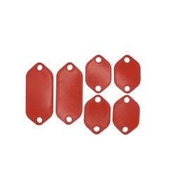 Generic Small Block Chevy Exhaust Port Covers Red
