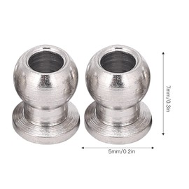 RC Shock Damper Ball Head,8PCS RC Shock Absorbers Ball Head Brass Tie Rod End Ball Joint Link Ball Head Holder for Axial SCX10 1/10 RC Car Truck Buggy Crawler