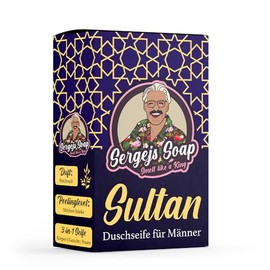 Sergejs Soap Natural Soap Bar | 3 in 1 Soap with 100% Natural Ingredients and Activated Carbon | Ranger, Athlete, Casanova | Natural Cosmetics | Free from Silicones (Patchouli, Bergamot)