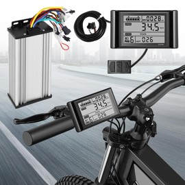 1000W 40A Brushless Motor Controller Kit with IP65 Waterproof LCD Display, Multi-Function E-Bike Speed Controller for Electric Bicycles & Scooters, Easy Installation, Universal Fit
