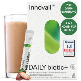 Innovall DAILYbiotic+ - Advanced 4-in-1 Superfood for Intestinal Restoration and Gut Health – Supports Healthy Microbiome, Intestinal Flora, and Bacterial Balance with Proven Lactic Acid Bacteria Cultures