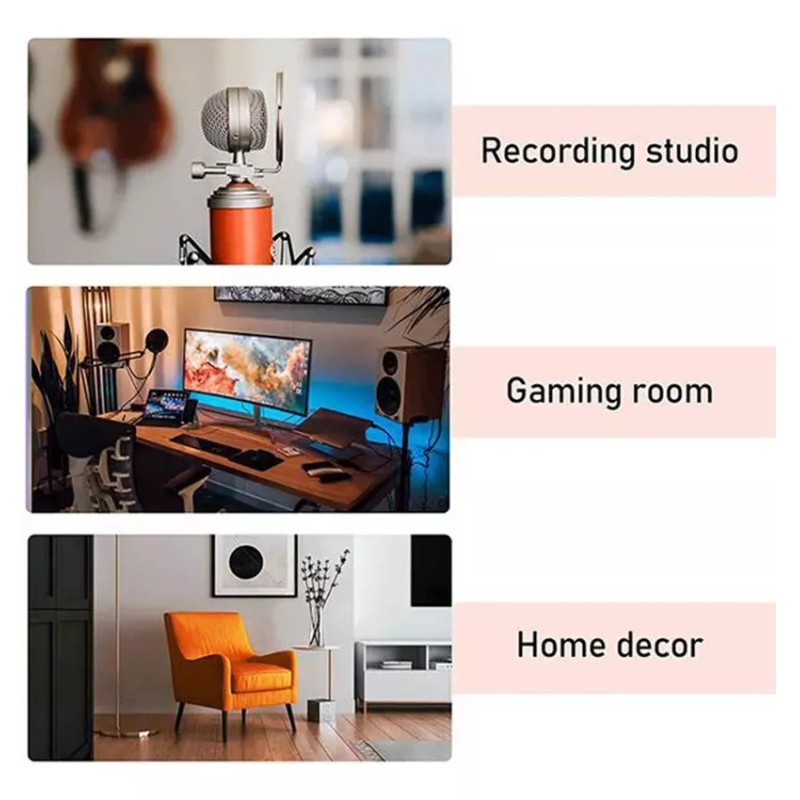 generic Z 12 Paneles Acústicos Autoadhesivos Para Decoración De