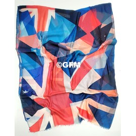 GFM® Women's Colorful Union Jack Pattern Based Print Scarf - All Seasons Scarf (SA-FS-UJ-COL)