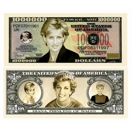 American Art Classics Princess Diana Million Dollar Bill (Pack of 100) - Best Princess Di Collectible