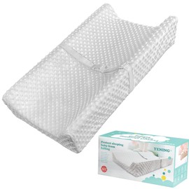 YENING Waterproof Baby Diaper Changing Pad for Dresser with Washable Cover Contoured Changing Table Pad 31.5" x 16" Grey