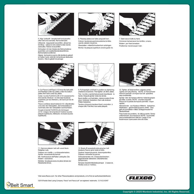 Genuine Flexco FL11C Belt Tape – 10 Foot Roll, 11/16"