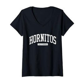 Womens Hornitos California CA JS03 College University Style V-Neck T-Shirt