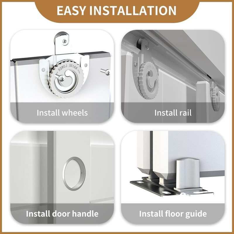 Bypass Sliding Door Hardware 96", Bypass Wardrobe Closet Door Track