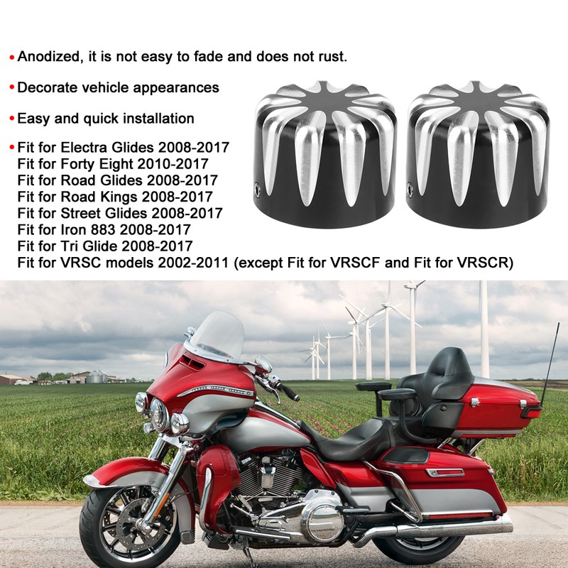 Pair of Motorcycle CNC Aluminum Axle Nut Cap Cover Water