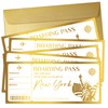 5 Set New York Boarding Pass with Gold Envelopes, 3''