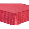 Oilcloth Tablecloth Washable Square Embossed 140 x 200 cm Red