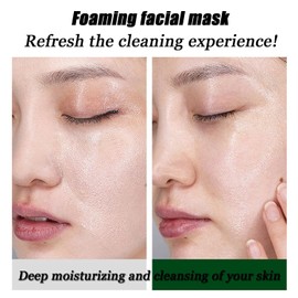 scrlous 2PCS Asiatica Bubble Face Mask, Foam Facial Mask, Remove Black and Control Oil, 10 Seconds to Foam,Deeply Clean Facial