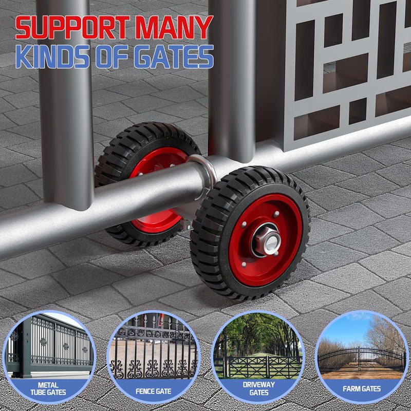 USCaster Rolling Gate Wheel,Sliding Gate Casters for Chain Link Gates