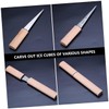 Alipis 2pcs Ice Pub Restaurant Tool Wood Handle Ice Chisel