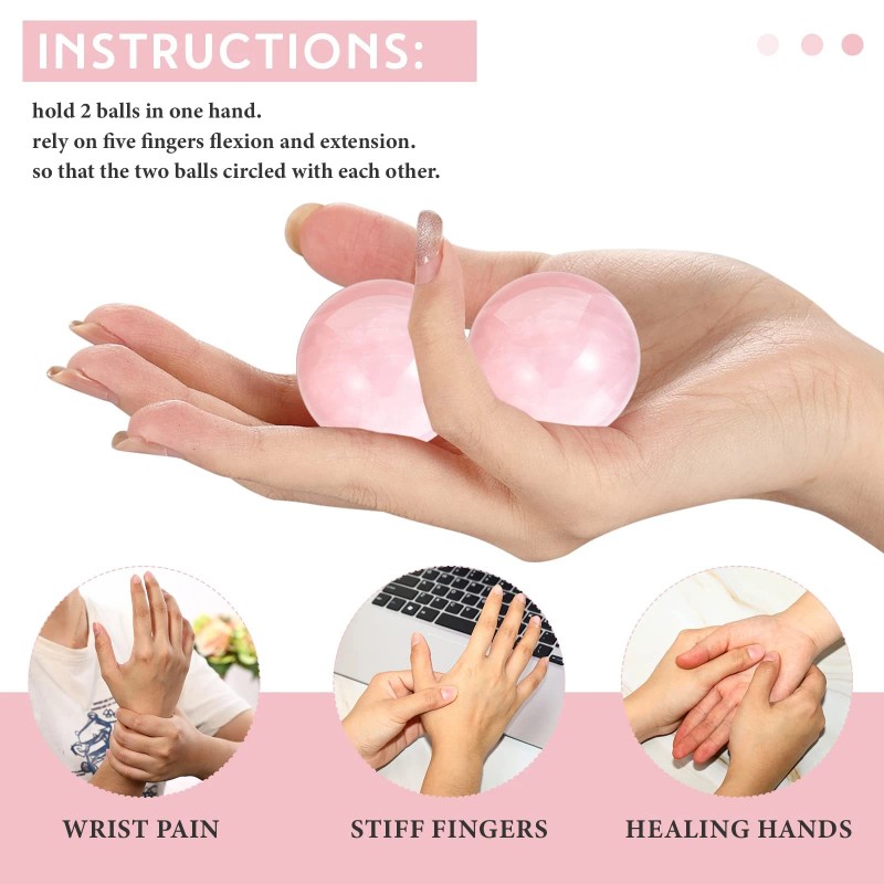 Inbagi 2 Pcs 1.4" Chinese Health Exercise Stress Baoding Balls