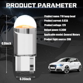 QODOLSI 30 PCS T10 Car Width Light Bulb, 23mm x 9mm 12V Wedge-shaped COB High-Brightness Strong Spotlight W5W Integrated License Plate Light, 360° Lighting Accessories, for Most Models (Pink)