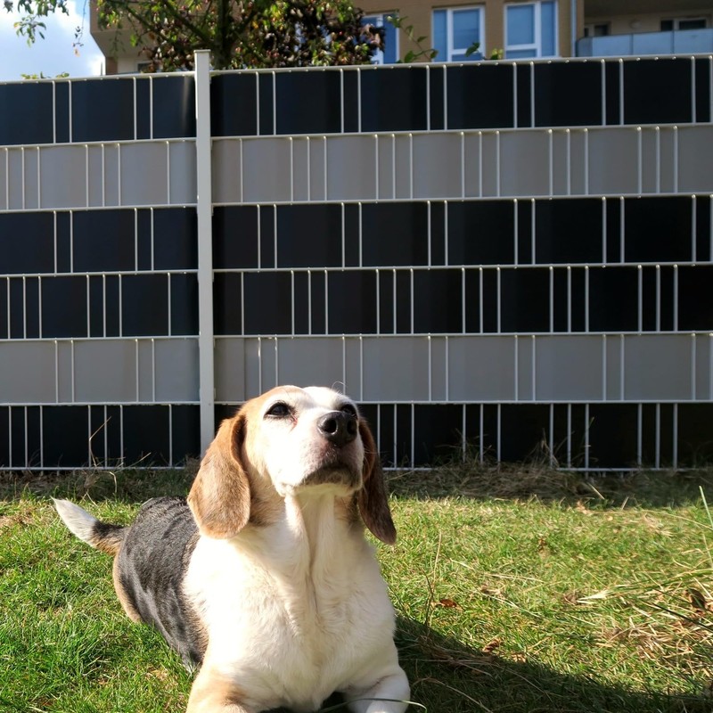 Workinghouse Premium Privacy Screen, Clamping Strips for Mounting (Light Grey