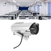 Fake Surveillance Camera Solar Powered Simulation Monitor with LED Flashing