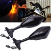 Motorcycle Side Mirrors with LED Turn Signals Compatible With GSXR
