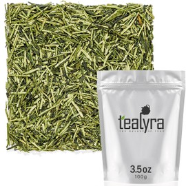 Tealyra - Premium Kukicha Twig Kabuse - Japanese Green tea - Organically Grown - Loose Leaf Tea - Mild Slightly Nutty Flavour - High Level of Antioxidants - Caffeine Level Low - 100g