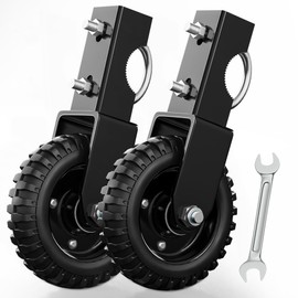 DOZAWA Gate Wheel for Metal Tube Gate, 6" Heavy Duty Casters for Metal Swing Gates 330lbs Capacity, Under Mount Sliding Gate Rollers for Farm Fence - 2 Pack