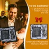 7oz Engraved Hip Flask Set for Godfather - "Will You