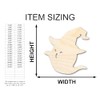 Unfinished Wood Witch Ghost Shape Craft up to 46" 5"