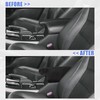 X AUTOHAUX Black PU Leather Car Center Console Lid Armrest