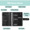 PU Leather Personal Notebook Planner with 80 Pages Loose-Leaf Papers