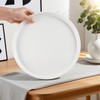 Tivcck 10 inch White Dinner Plates Set of 6, Ceramic