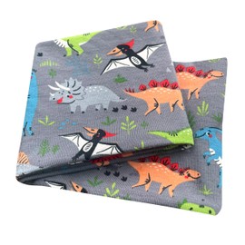 Wollhuhn Eco Boys / Boys / Girls Cool Elastic Headband / Hair Band Comfortable Double Layer Jersey or Fleece Many Designs 21215152 (Dinosaurs Grey)
