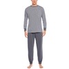Sykooria Long Men's Pyjamas with Cotton Cuffs, 2-Piece Pyjamas with