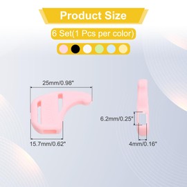 PATIKIL 5Pair Silicone Eyeglasses Retainer, Anti-slip Glasses Ear Hook Soft Elastic Silicone Eyeglass Ear Grips Holder for Sunglasses Sport Study, Multicolor