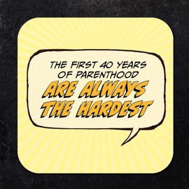 Paper Coasters for Drinks, Set of 20, Recyclable/Disposal, Funny Bar Accessory - Parenthood