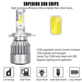 SHENKENUO LED Headlight Kit 8000K Ice Blue High&Lo Bulbs H4 9003 for HONDA CIVIC 1992-2003