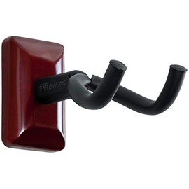 Gator Frameworks Acoustic/Electric Guitar Wall Hanger with Cherry Mounting Plate (GFW-GTR-HNGRCHR)